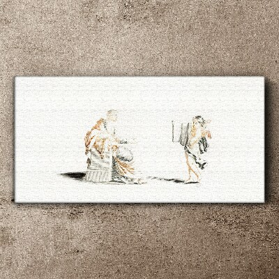 Dialogue between wise men Canvas Wall art