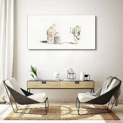 Dialogue between wise men Canvas Wall art