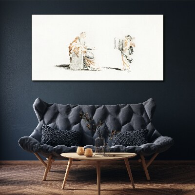 Dialogue between wise men Canvas Wall art