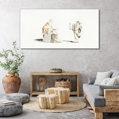Dialogue between wise men Canvas Wall art