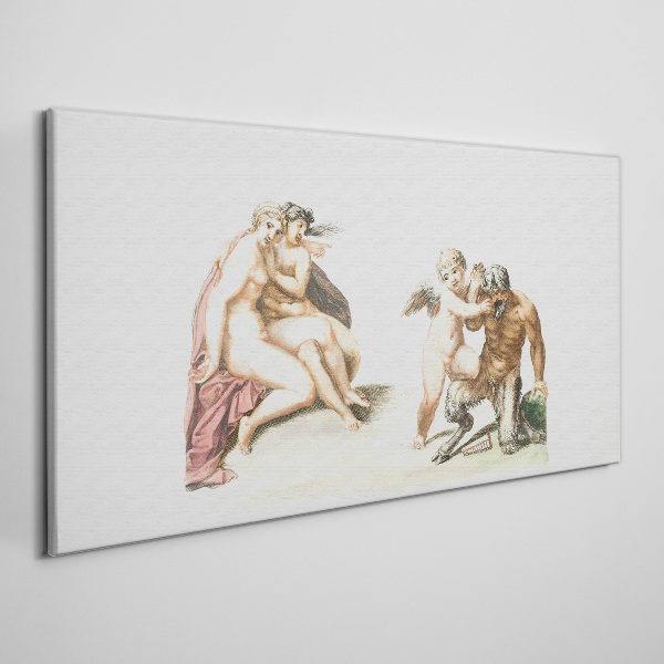 A mythological meeting in the glow of love Canvas Wall art