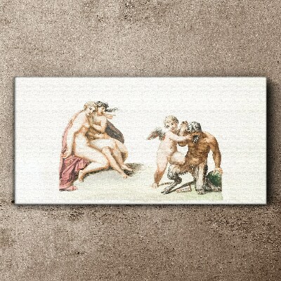 A mythological meeting in the glow of love Canvas Wall art