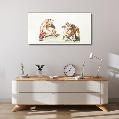 A mythological meeting in the glow of love Canvas Wall art