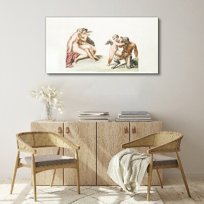 A mythological meeting in the glow of love Canvas Wall art