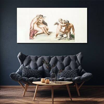 A mythological meeting in the glow of love Canvas Wall art