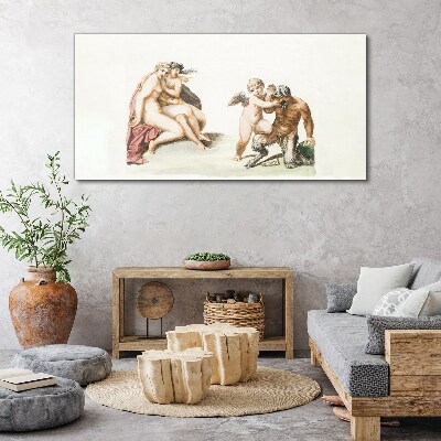 A mythological meeting in the glow of love Canvas Wall art