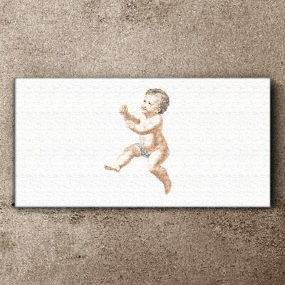 Drawing child Canvas Wall art