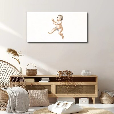 A happy toddler on the move Canvas Wall art
