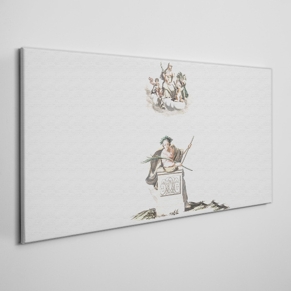 Mythological inspirations in pastel tones Canvas Wall art