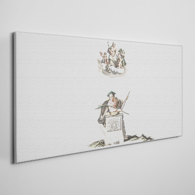 Mythological inspirations in pastel tones Canvas Wall art
