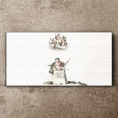 Mythological inspirations in pastel tones Canvas Wall art