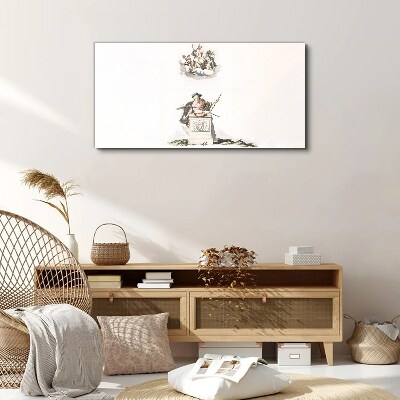 Mythological inspirations in pastel tones Canvas Wall art