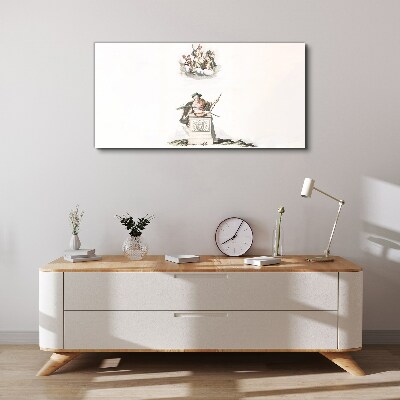 Mythological inspirations in pastel tones Canvas Wall art