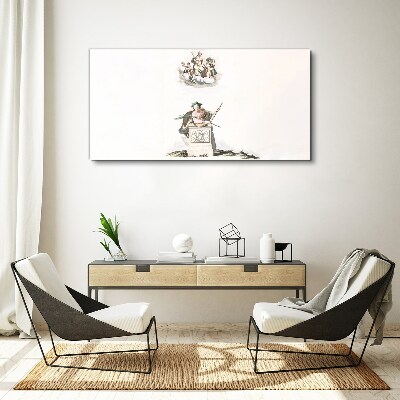 Mythological inspirations in pastel tones Canvas Wall art