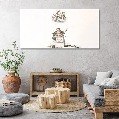 Mythological inspirations in pastel tones Canvas Wall art