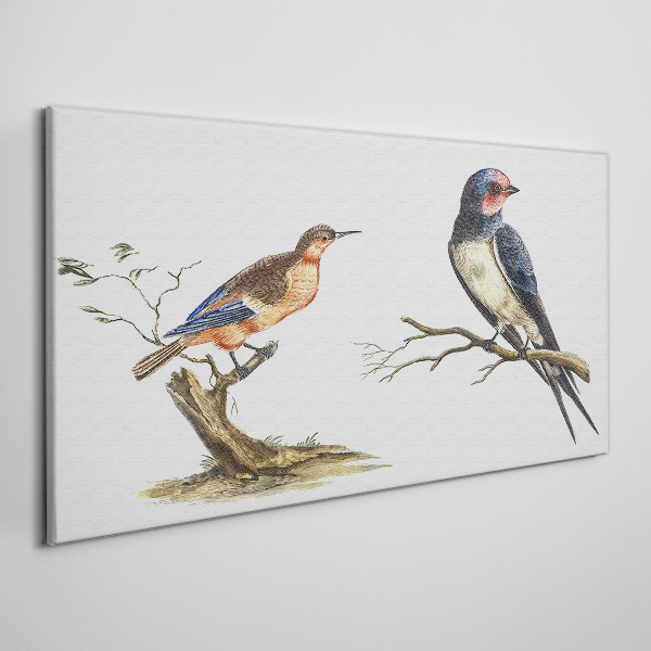 Birds on a branch Canvas Wall art