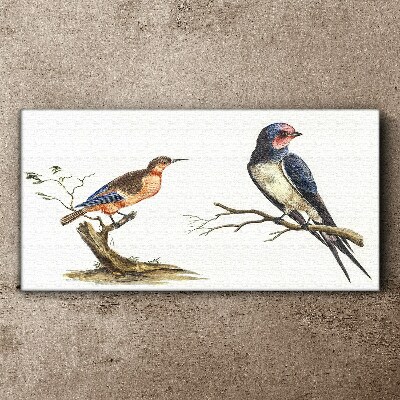 Birds on a branch Canvas Wall art