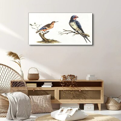 Birds on a branch Canvas Wall art