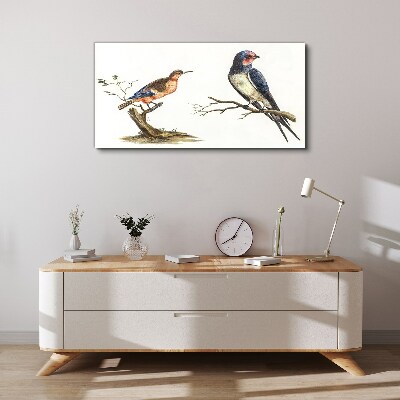 Birds on a branch Canvas Wall art