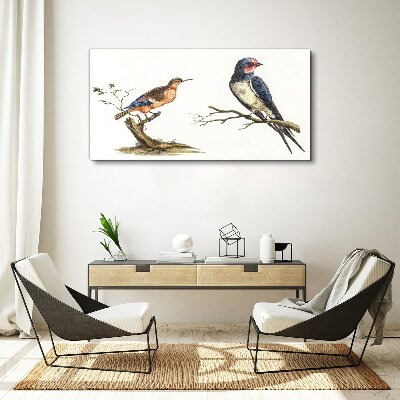 Birds on a branch Canvas Wall art