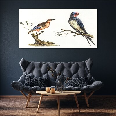 Birds on a branch Canvas Wall art
