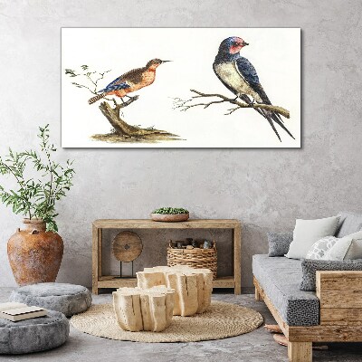 Birds on a branch Canvas Wall art