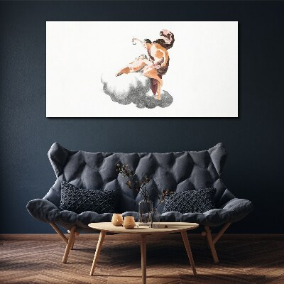 Angel on a cloud Canvas Wall art