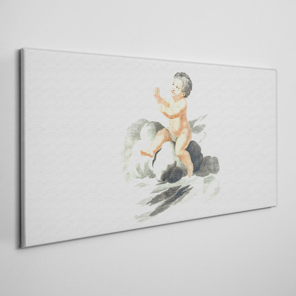 Childlike joy on a cloud Canvas Wall art