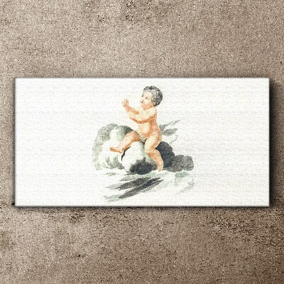 Childlike joy on a cloud Canvas Wall art