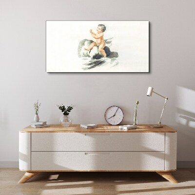Childlike joy on a cloud Canvas Wall art