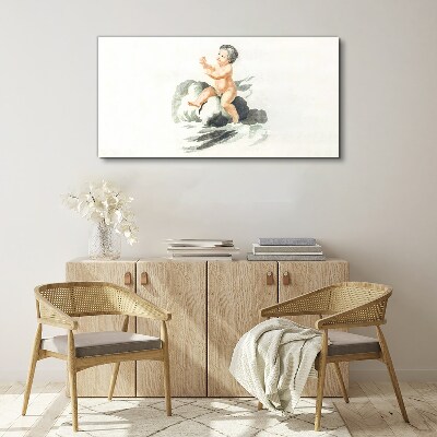 Childlike joy on a cloud Canvas Wall art