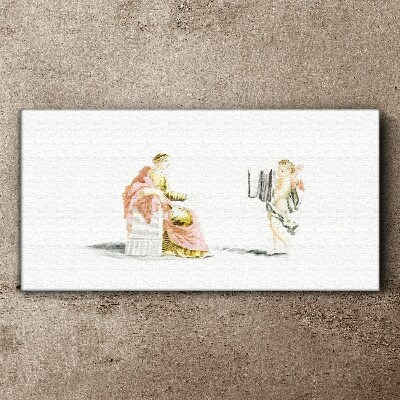 Conversation with an angel Canvas Wall art