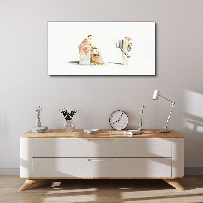 Conversation with an angel Canvas Wall art