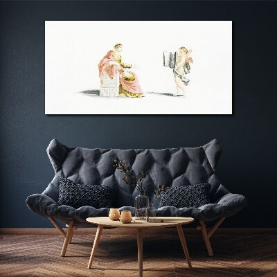 Conversation with an angel Canvas Wall art