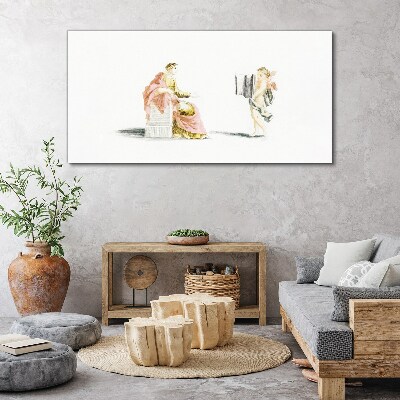 Conversation with an angel Canvas Wall art