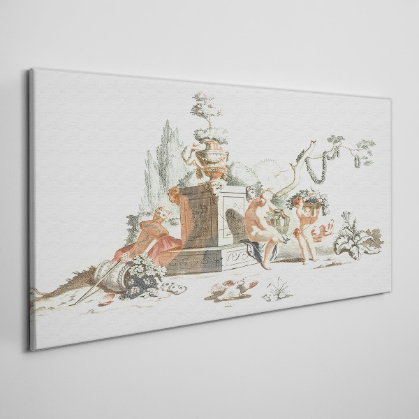 Mythological scene with characters Canvas Wall art