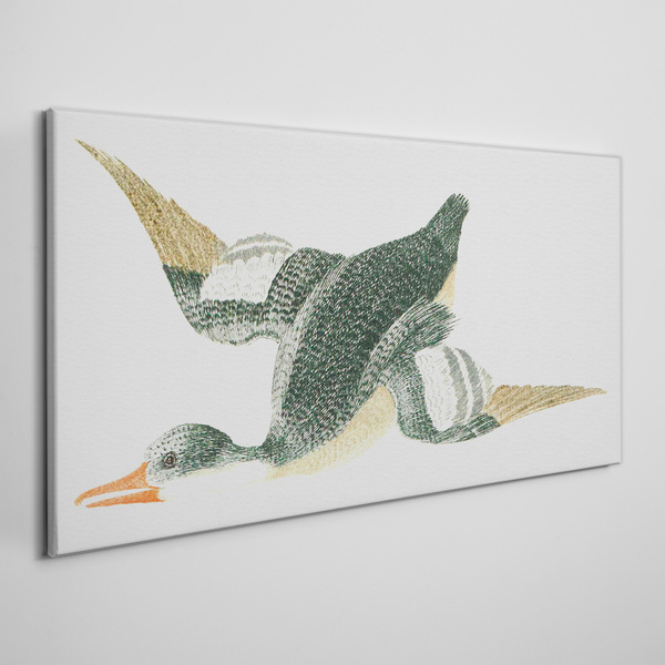 Flying bird in pastel colors Canvas Wall art