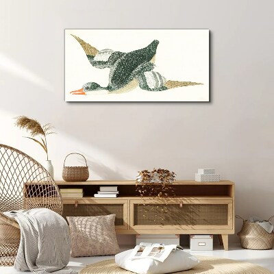 Flying bird in pastel colors Canvas Wall art