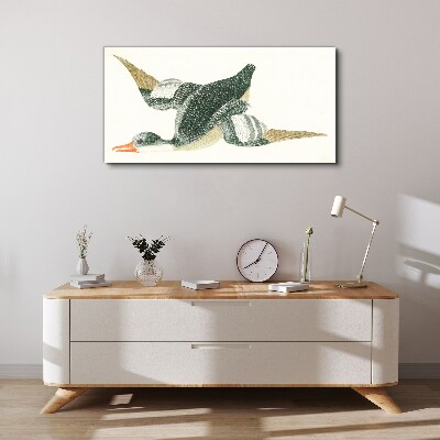 Flying bird in pastel colors Canvas Wall art