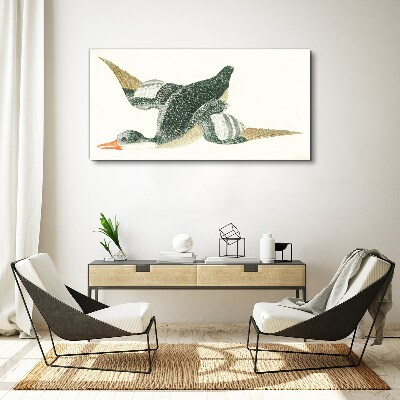 Flying bird in pastel colors Canvas Wall art