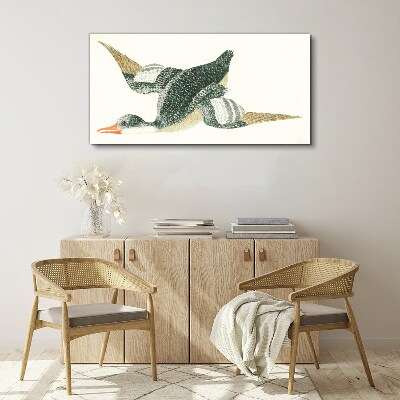 Flying bird in pastel colors Canvas Wall art