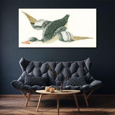 Flying bird in pastel colors Canvas Wall art