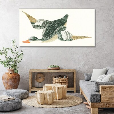 Flying bird in pastel colors Canvas Wall art