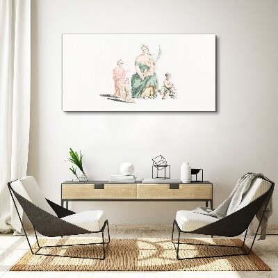 Children drawing of a woman Canvas Wall art