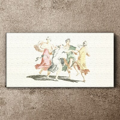 Dancing figures in pastel colors Canvas Wall art