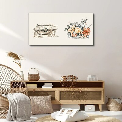 Still life with a vase and flowers Canvas Wall art