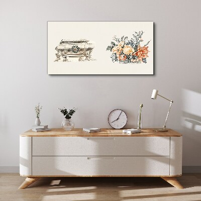 Still life with a vase and flowers Canvas Wall art