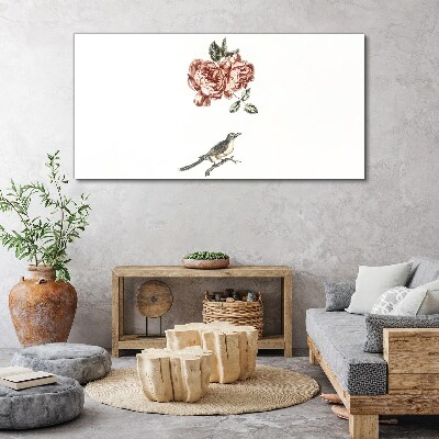 Animal bird flowers Canvas Wall art