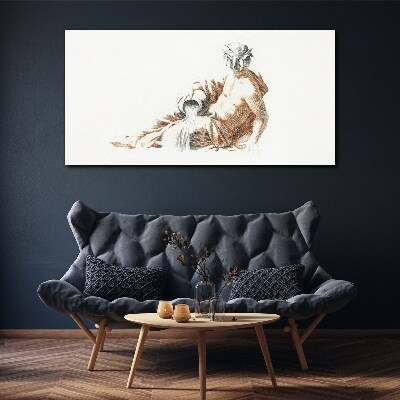 Mythological man with a jug Canvas Wall art