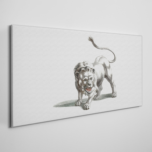 Lion in Motion Canvas Wall art